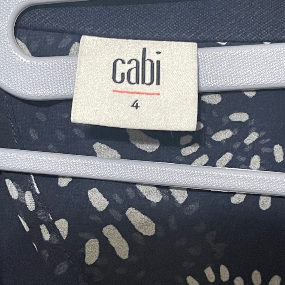 CAbi navy/white blazer with gold buttons Size 4- NWOT - Picture 6 of 7